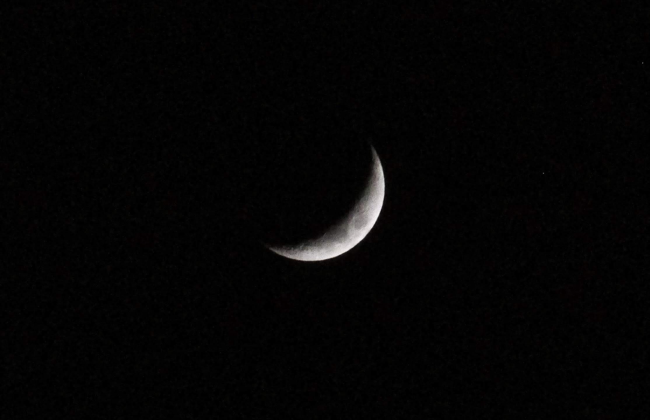 A small crescent moon
